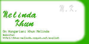 melinda khun business card